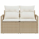 Havemøbelsofa med pude 120 x 62 x 69 cm polyrattan