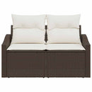 Havemøbelsofa med pude 123 x 62 x 69 cm polyrattan