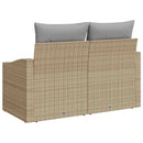 Havemøbelsofa med pude 123 x 62 x 69 cm polyrattan