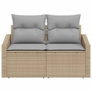 Havemøbelsofa med pude 123 x 62 x 69 cm polyrattan