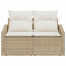 Havemøbelsofa med pude 123 x 62 x 69 cm polyrattan