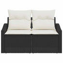 Havemøbelsofa med pude 123 x 62 x 69 cm polyrattan