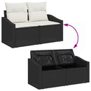 Havemøbelsofa med pude 123 x 62 x 69 cm polyrattan