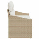 Havemøbelsofa med pude 123 x 62 x 69 cm polyrattan