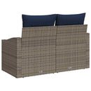 Havemøbelsofa Grå 123 x 62 x 69cm polyrattan