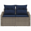 Havemøbelsofa Grå 123 x 62 x 69cm polyrattan