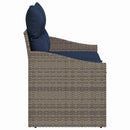 Havemøbelsofa Grå 123 x 62 x 69cm polyrattan