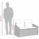 Havemøbelsofa Grå 123 x 62 x 69cm polyrattan
