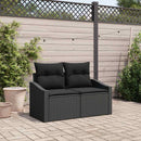 Havemøbelsofa med pude 123 x 62 x 69 cm polyrattan
