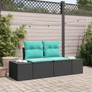 Havemøbelsofa med pude 184 x 62 x 69 cm polyrattan