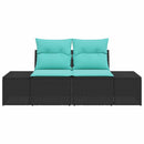 Havemøbelsofa med pude 184 x 62 x 69 cm polyrattan