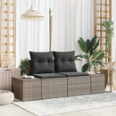 Havemøbelsofa med pude Grå 184 x 62 x 69 cm polyrattan