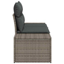 Havemøbelsofa med pude Grå 184 x 62 x 69 cm polyrattan