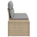 Havemøbelsofa med pude Beige 184 x 62 x 69 cm polyrattan