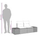 Havemøbelsofa med pude Beige 184 x 62 x 69 cm polyrattan