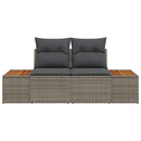 Havemøbelsofa Grå 184 x 62 x 85cm polyrattan