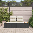 Havemøbelsofa Sort 184 x 62 x 85cm polyrattan