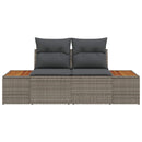 Havemøbelsofa Grå 184 x 62 x 85cm polyrattan