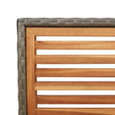 Have stapelstole 2 pcs Brun og grå Solid akacietræ, PE rattan