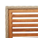 Have stapelstole 2 pcs Brun og Beige Solid akacietræ, PE rattan