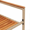 Have stapelstole 2 pcs Brun og Beige Solid akacietræ, PE rattan