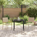 Have stapelstole 2 pcs Creme og Brun PE rattan, Solid akacietræ