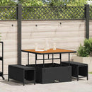 Have Spisebordssæt Sort polyrattan
