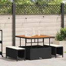 Have Spisebordssæt Sort polyrattan