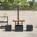 Have Spisebordssæt Sort polyrattan