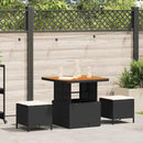 Have Spisebordssæt Sort polyrattan