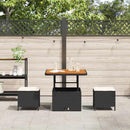 Have Spisebordssæt Sort polyrattan