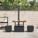Have Spisebordssæt Sort polyrattan