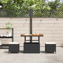 Have Spisebordssæt Sort polyrattan