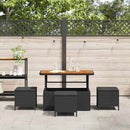 Have Spisebordssæt Sort polyrattan