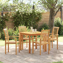Spisestuestol 4 pcs Brun 62 x 55 x 94 cm Massiv Teaktræ