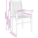 Spisestuestol 4 pcs Brun 62 x 55 x 94 cm Massiv Teaktræ