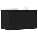 Opbevaringskasse Sort eg 60 x 35 x 35 cm Konstrueret træ