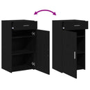 Sideboard med skuffe Sort eg 50 x 42,5 x 93 cm