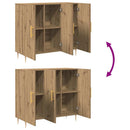 Sideboard Artisan Egetræ 90 x 34 x 80 cm Konstrueret træ