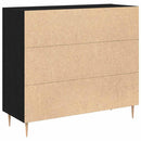 Sideboard Sort eg 90 x 34 x 80 cm Konstrueret træ
