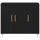 Sideboard Sort eg 90 x 34 x 80 cm Konstrueret træ