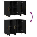 Sideboard Sort eg 90 x 34 x 80 cm Konstrueret træ