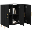 Sideboard Sort eg 90 x 34 x 80 cm Konstrueret træ