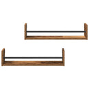 Væghylde Vægmonteret 2 pcs Gammelt træ 60 x 16 x 14 cm