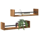 Væghylde Vægmonteret 2 pcs Gammelt træ 60 x 16 x 14 cm