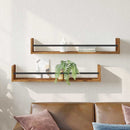 Væghylde Vægmonteret 2 pcs Gammelt træ 80 x 16 x 14 cm