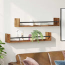 Væghylde Vægmonteret 2 pcs Gammelt træ 80 x 16 x 14 cm