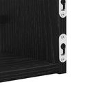 Væghylde Vægmonteret 2 pcs Sort eg 80 x 16 x 14 cm
