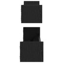Væghylde Vægmonteret 2 pcs Sort eg 80 x 16 x 14 cm