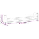 Væghylde Vægmonteret 2 pcs Sort eg 80 x 16 x 14 cm